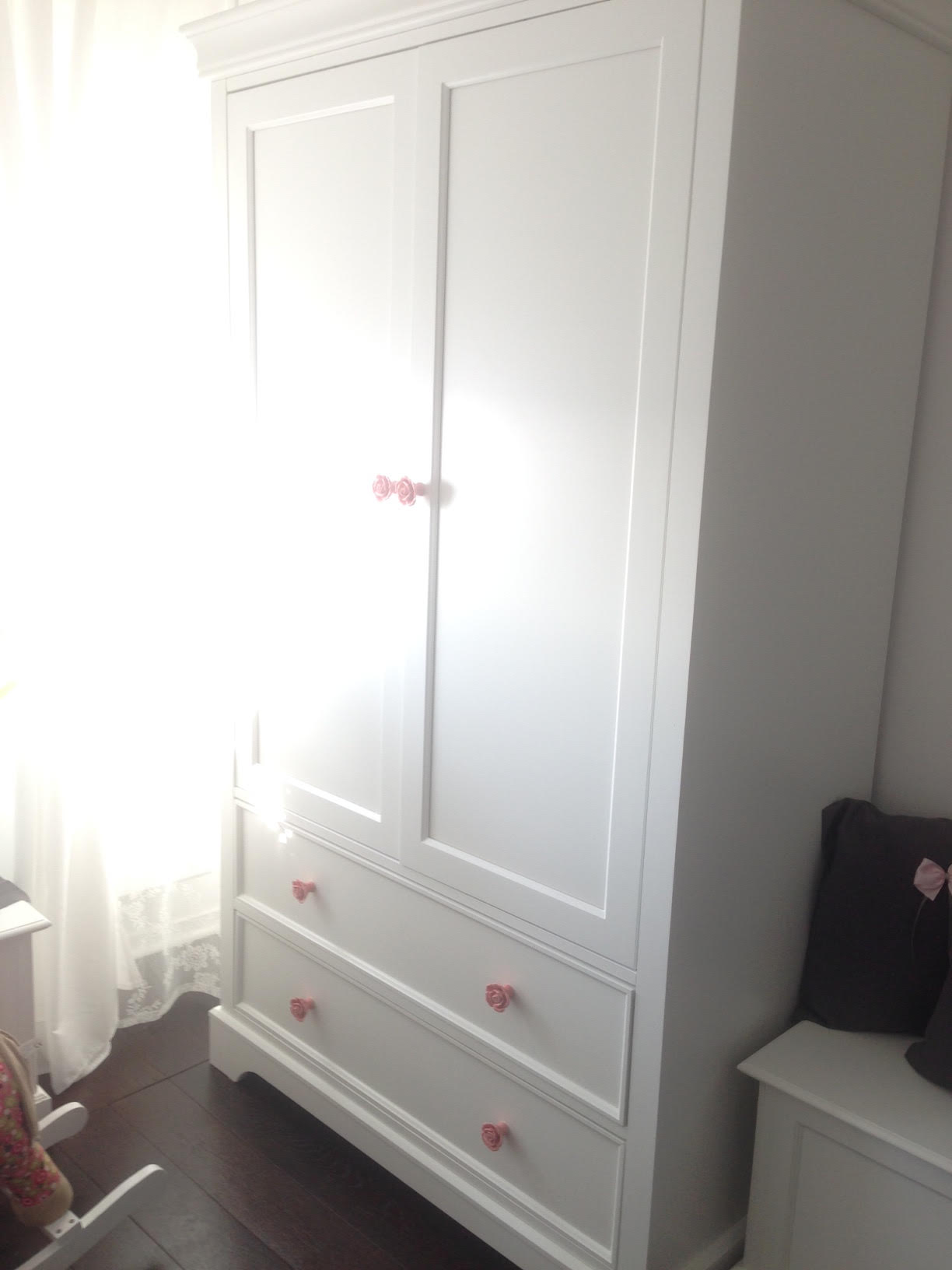 Chambre bébé complète mel blanche avec armoire