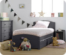 Pack lit enfant Nature Gris sommier matelas NaturA 
