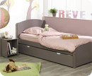Pack lit enfant Nature taupe sommier matelas NaturA 