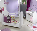 Mini Chambre b&eacute;b&eacute; compl&egrave;te Alt&eacute;a blanche avec plan &agrave; langer