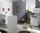 Mini Chambre b&eacute;b&eacute; Lin&eacute;a blanche lit Plexi plan &agrave; langer 