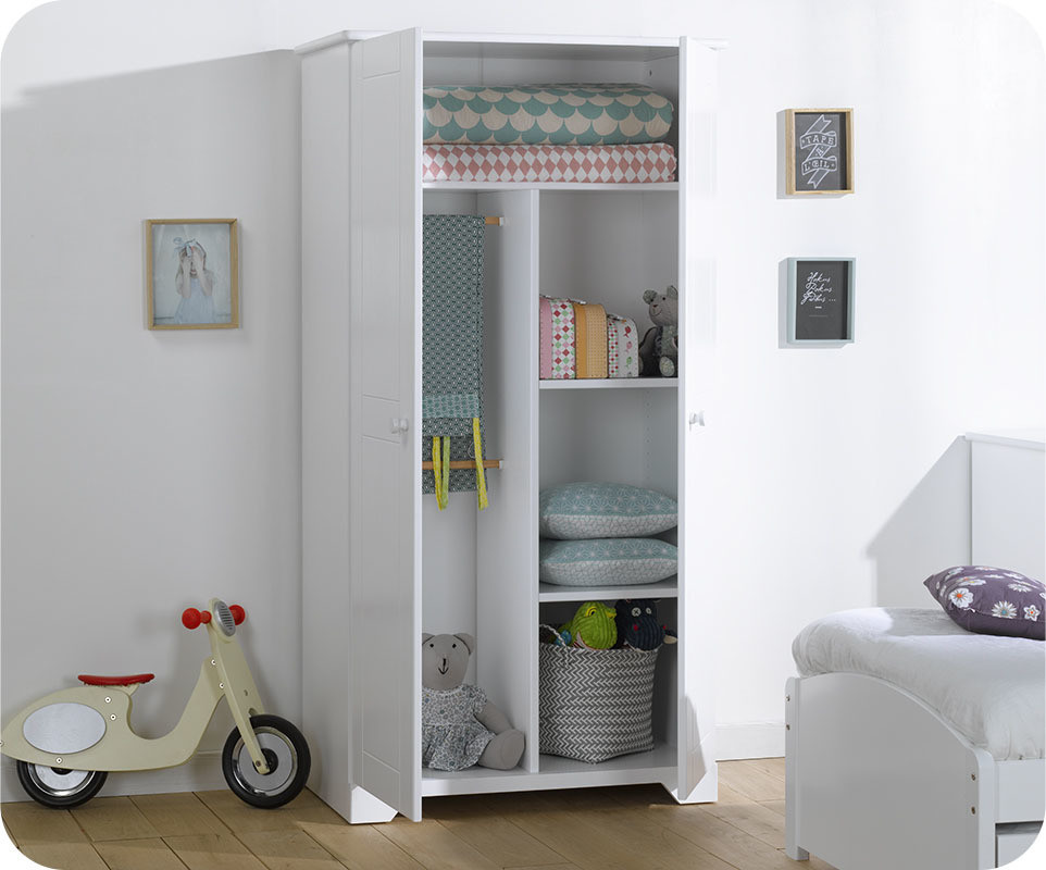 Armoire Enfant Nature Blanche Mobilier Fabrication Française