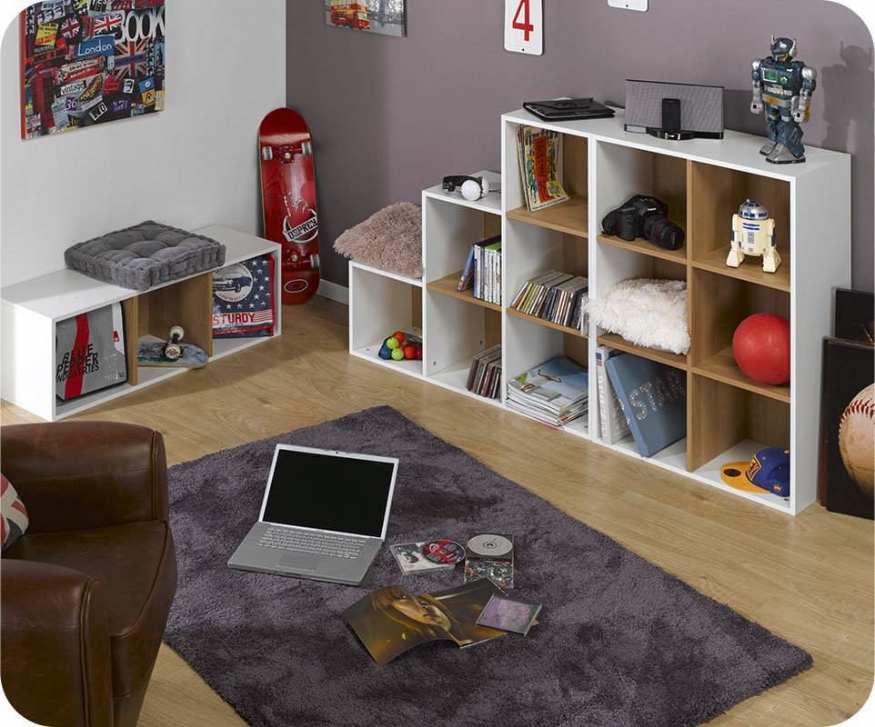 Achat / vente etagères 6 cubes de rangement escalier modulables ... Rangement Escalier désign