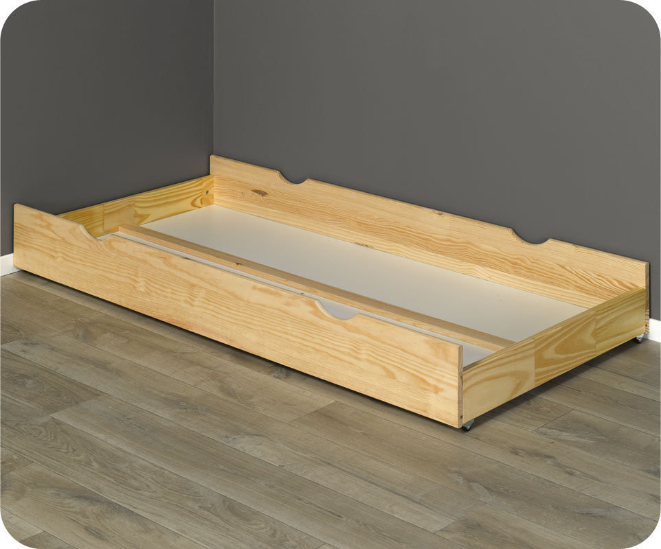 Lit Bois Brut A Peindre : Tiroir de Lit Bois Massif Brut ? Peindre 90×190 cm Lit Bois Brut A Peindre : Tiroir de Lit Bois Massif Brut ? Peindre 90×190 cm
