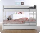 Pack lit superpos&eacute; enfant 1,2,3 Blanc + 2 matelas