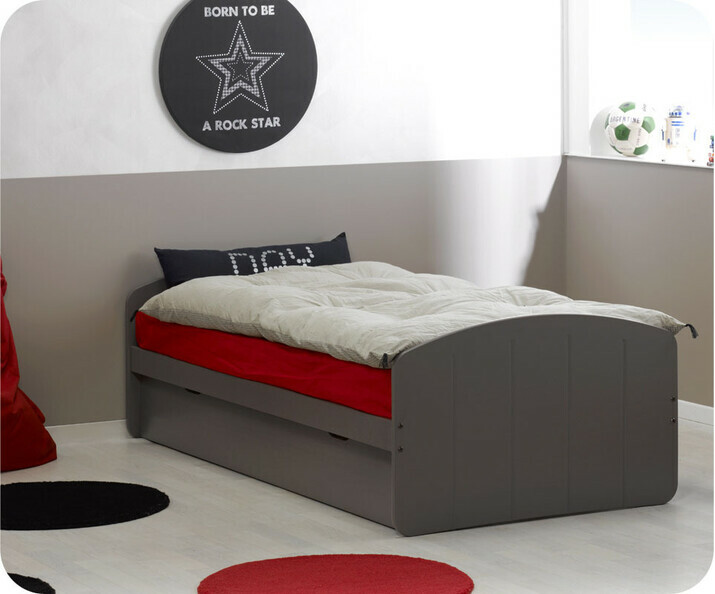 Lit enfant Gigogne Dream'In taupe 90x190cm