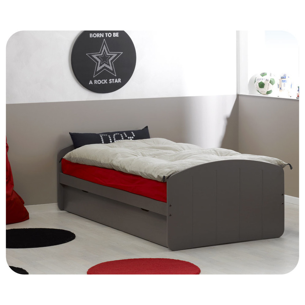 Lit enfant Gigogne Dream'In taupe 90x190cm