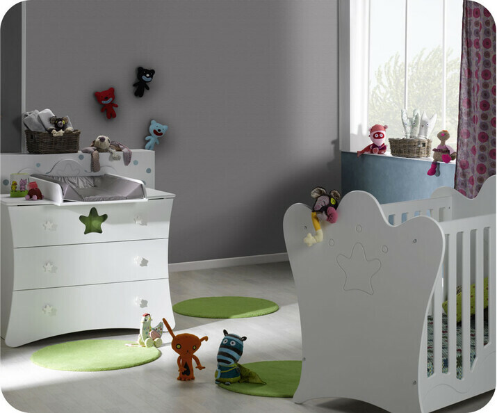 Mini Chambre b&eacute;b&eacute; compl&egrave;te KING plan &agrave; langer 