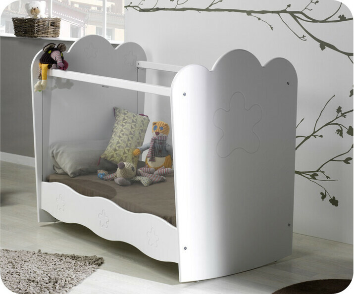 Lit b&eacute;b&eacute; Lin&eacute;a blanc Plexi 