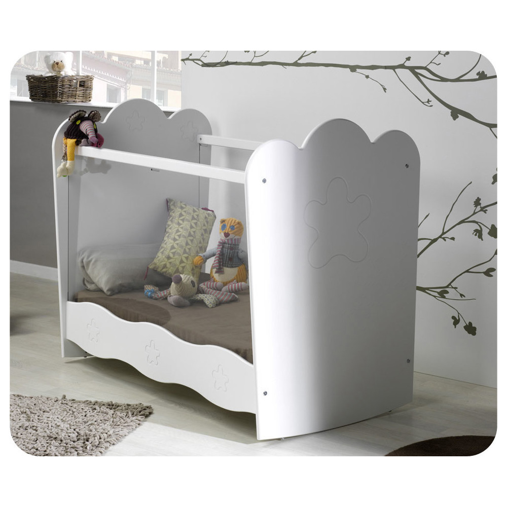 Lit b&eacute;b&eacute; Lin&eacute;a blanc Plexi 
