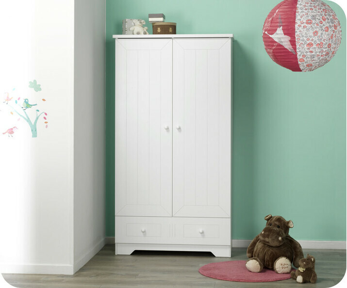 Armoire B&eacute;b&eacute; OSLO blanche