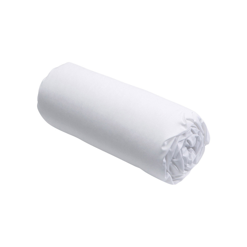 Drap Housse Jersey 100% Coton Blanc 60 x 120 cm