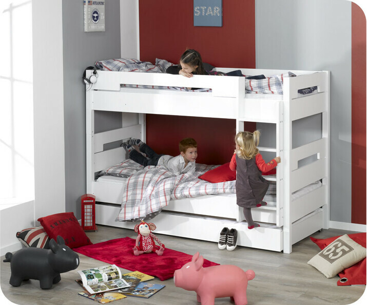 Lit superpos&eacute; enfant Bow Blanc 