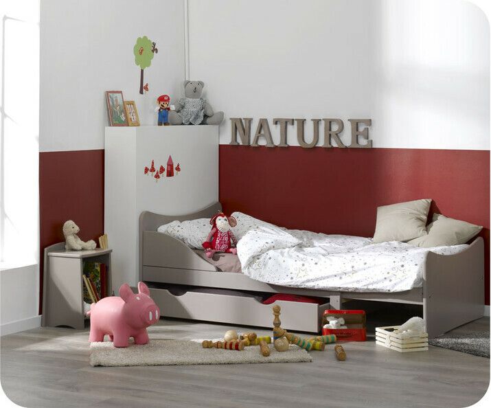 Pack lit enfant &eacute;volutif Ivoo Lin avec matelas et tiroir 