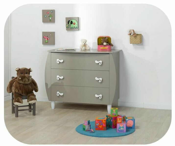 Commode b&eacute;b&eacute; Lutin Lin plan &agrave; langer amovible