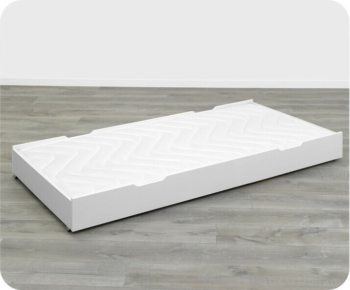 Tiroir Lit Enfant bow blanc 90x200cm