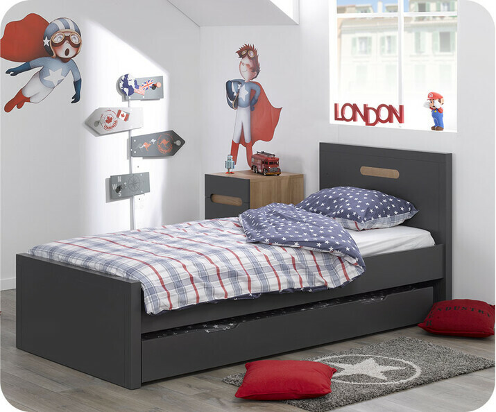 Lit Enfant Bow gris 