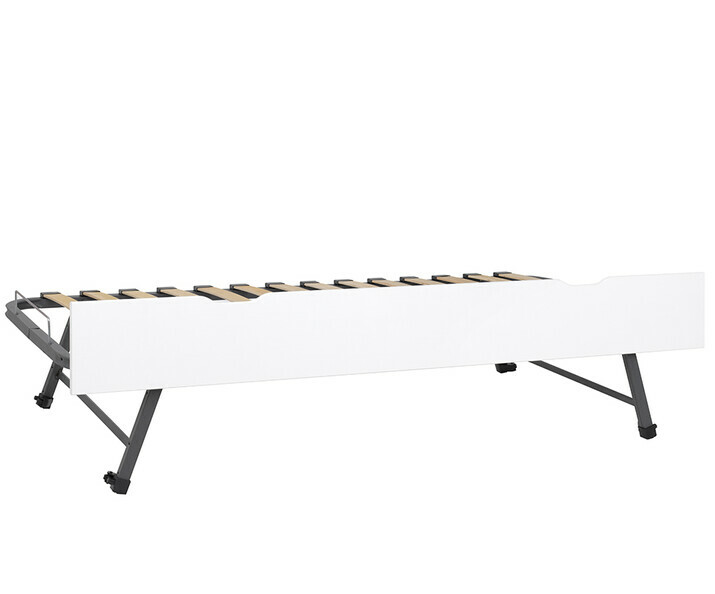 Sommier gigogne 90*190 avec fa&ccedil;ade blanche