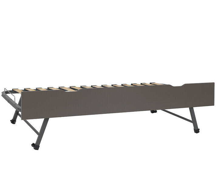 Sommier gigogne 90*190 avec fa&ccedil;ade taupe