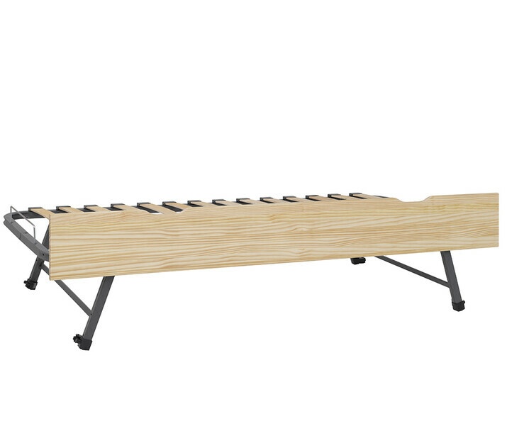 Sommier gigogne 90*190 avec fa&ccedil;ade brut 