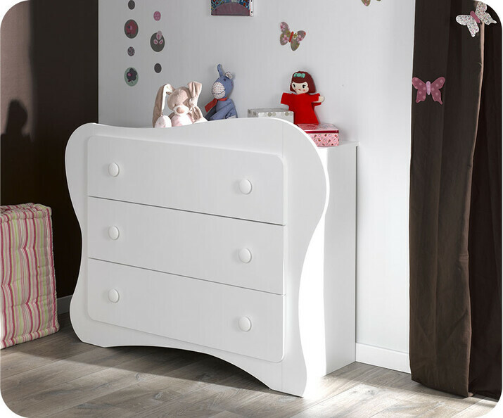 Commode b&eacute;b&eacute; Iris blanche
