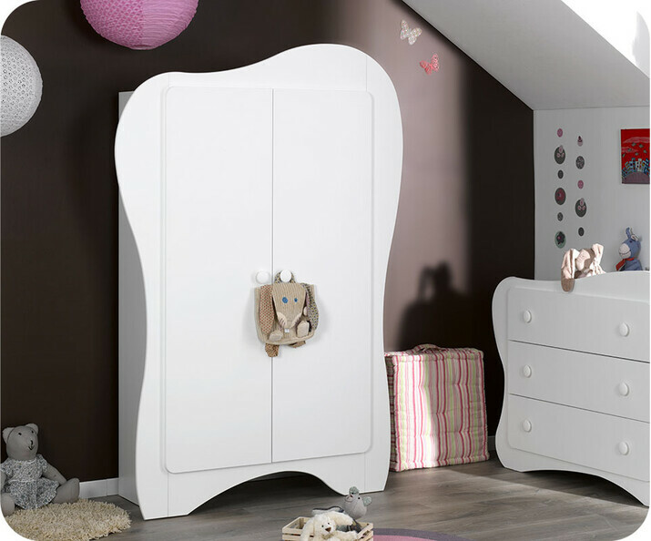 Armoire b&eacute;b&eacute; Iris Blanche