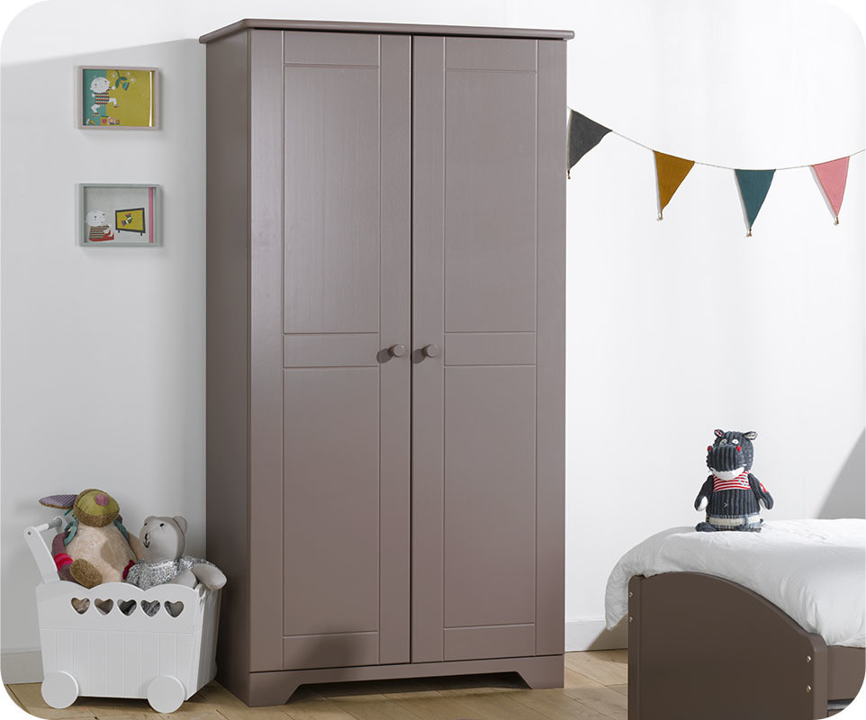 Armoire Enfant Nature Taupe Mobilier de Fabrication Française