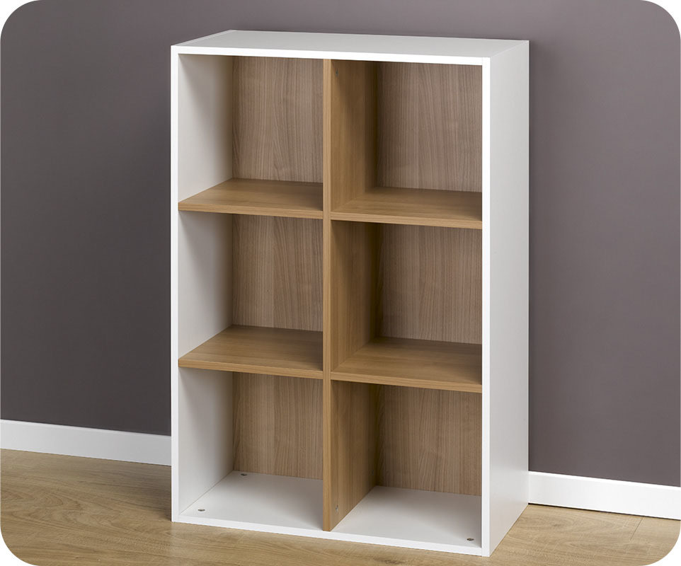 Cubes Bois Rangement Cube de rangement en bois ciré chêne naturel