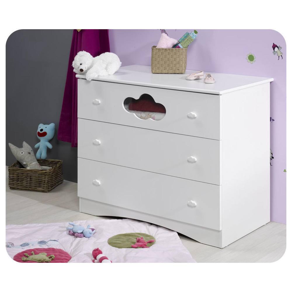 Commode b&eacute;b&eacute; Alt&eacute;a blanche Plan &agrave; Langer amovible