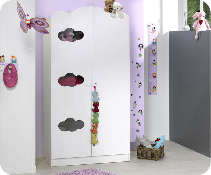 Armoire b&eacute;b&eacute; Alt&eacute;a blanche 2 portes 