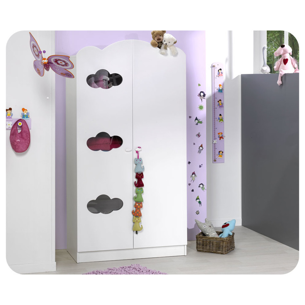 Armoire b&eacute;b&eacute; Alt&eacute;a blanche 2 portes 