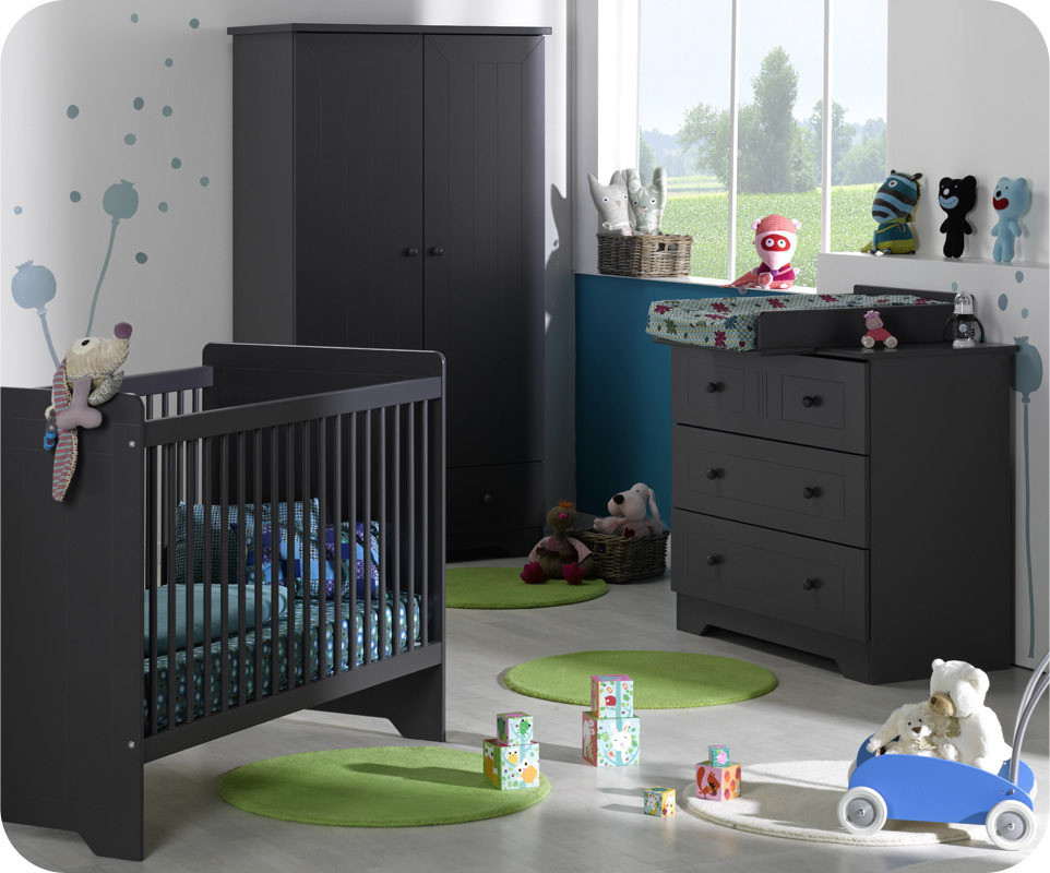 Chambre bu00e9bu00e9 Oslo Grise - Toutes les plus belles chambres bu00e9bu00e9 ...