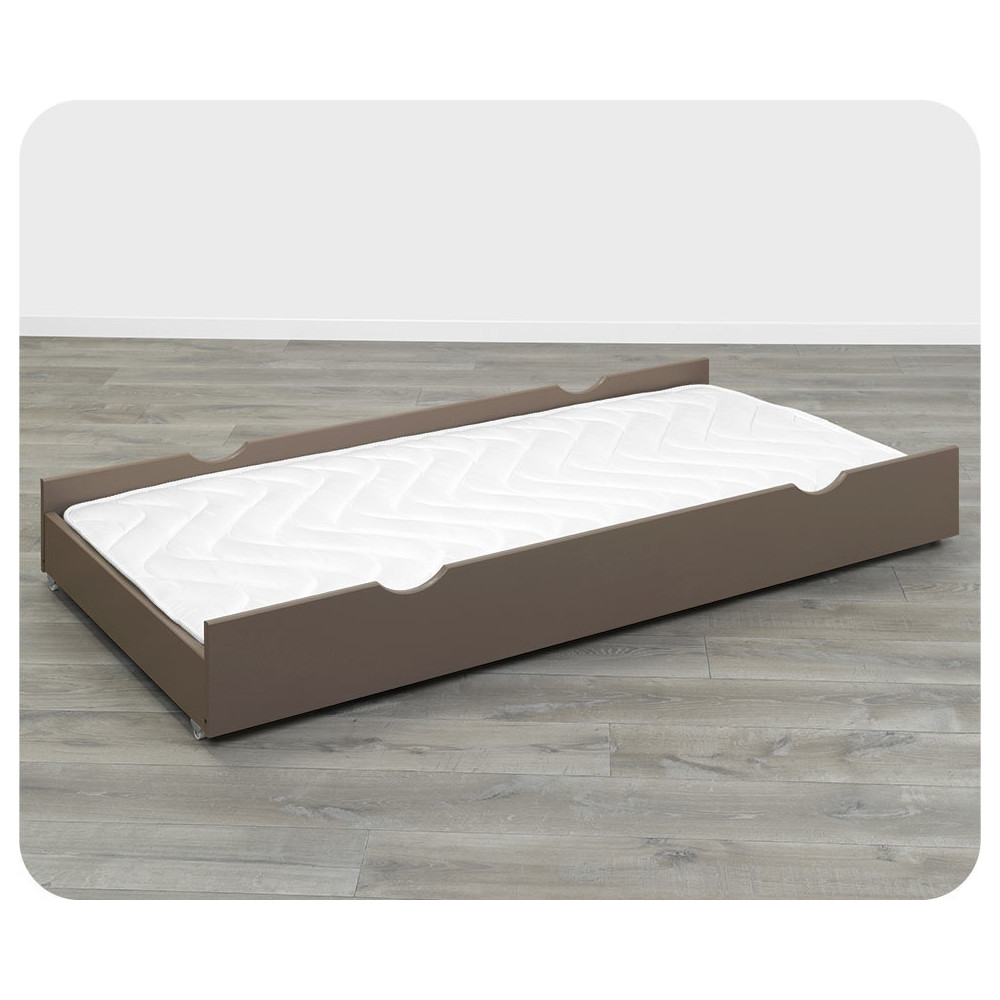 Tiroir Lit superpos&eacute; enfant 1,2,3 taupe