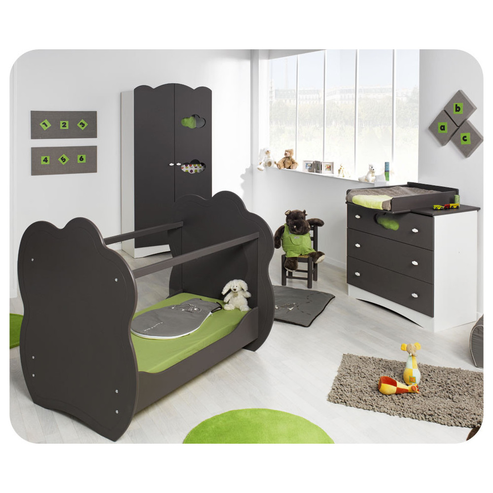 Chambre b&eacute;b&eacute; compl&egrave;te ALTEA taupe