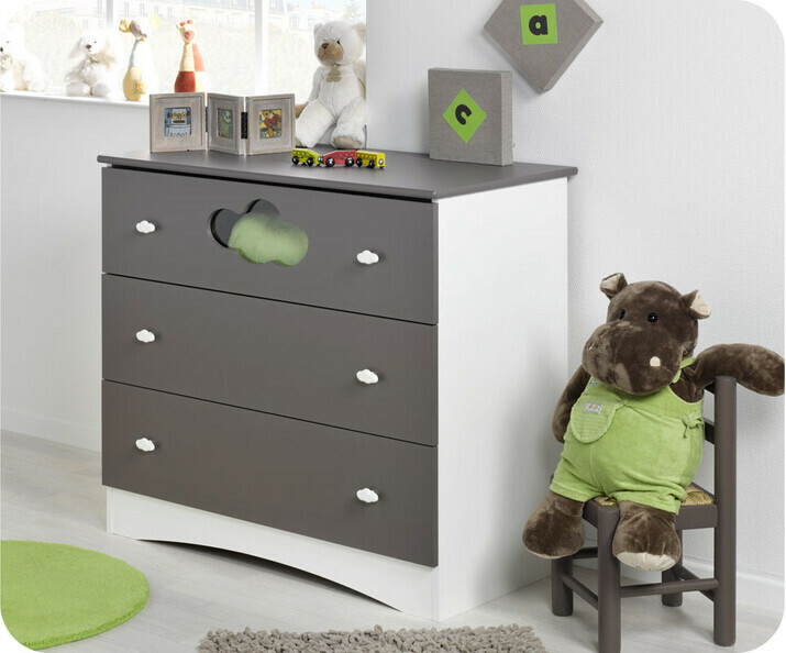Commode b&eacute;b&eacute; Alt&eacute;a Taupe plan &agrave; Langer amovible