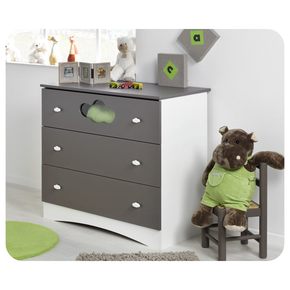 Commode b&eacute;b&eacute; Alt&eacute;a Taupe plan &agrave; Langer amovible