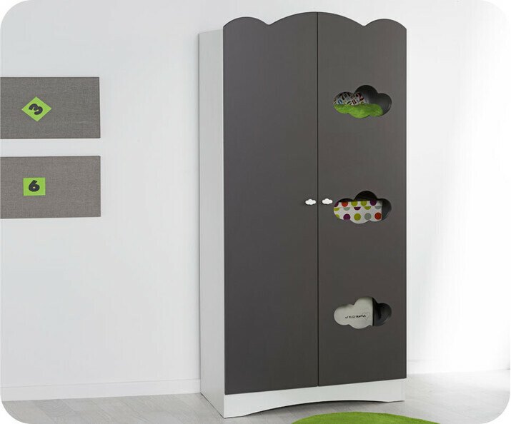 Armoire b&eacute;b&eacute; Alt&eacute;a Taupe 2 portes