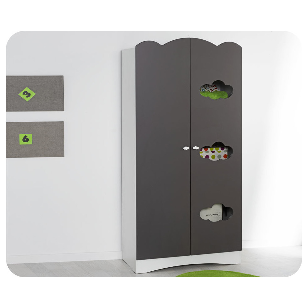 Armoire b&eacute;b&eacute; Alt&eacute;a Taupe 2 portes