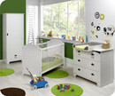 Chambre b&eacute;b&eacute; compl&egrave;te Charme Blanche 