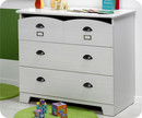 Commode b&eacute;b&eacute; Charme Blanche  Plan &agrave; Langer amovible 