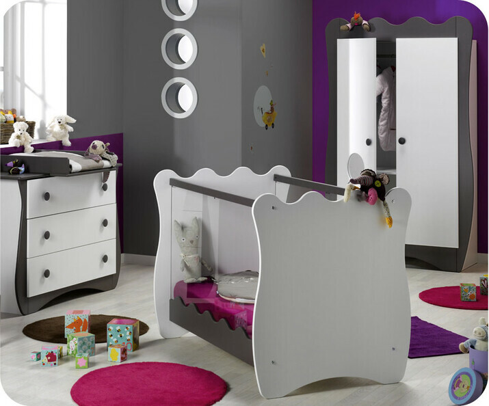 Chambre b&eacute;b&eacute; compl&egrave;te DOUDOU taupe K.ROUMANOFF 