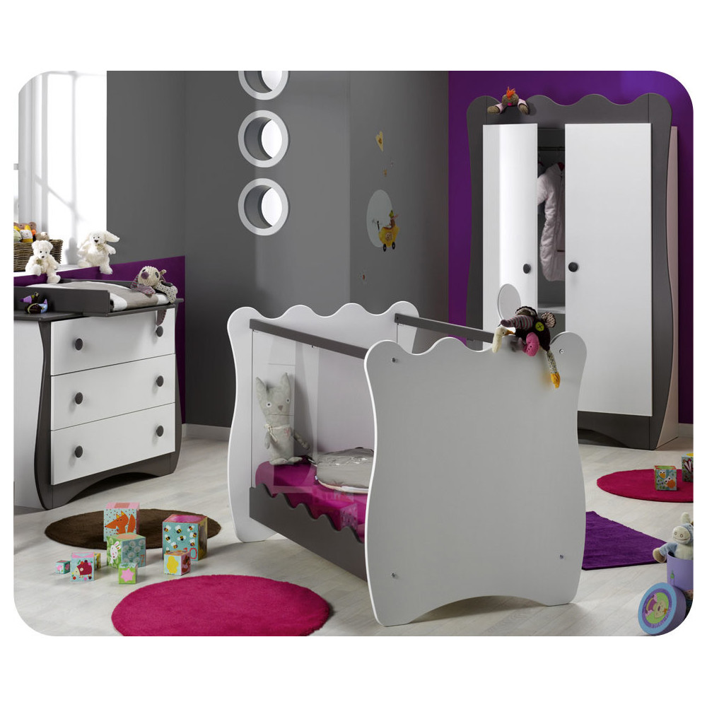 Chambre b&eacute;b&eacute; compl&egrave;te DOUDOU taupe K.ROUMANOFF 