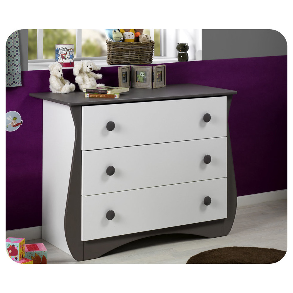 Commode b&eacute;b&eacute; Doudou K.Roumanoff Taupe plan &agrave; langer int&eacute;gr&eacute;