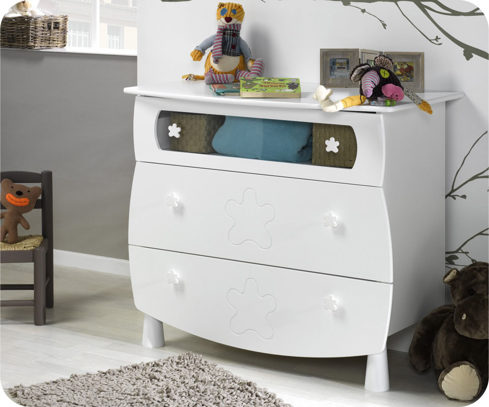 commode blanche bebe