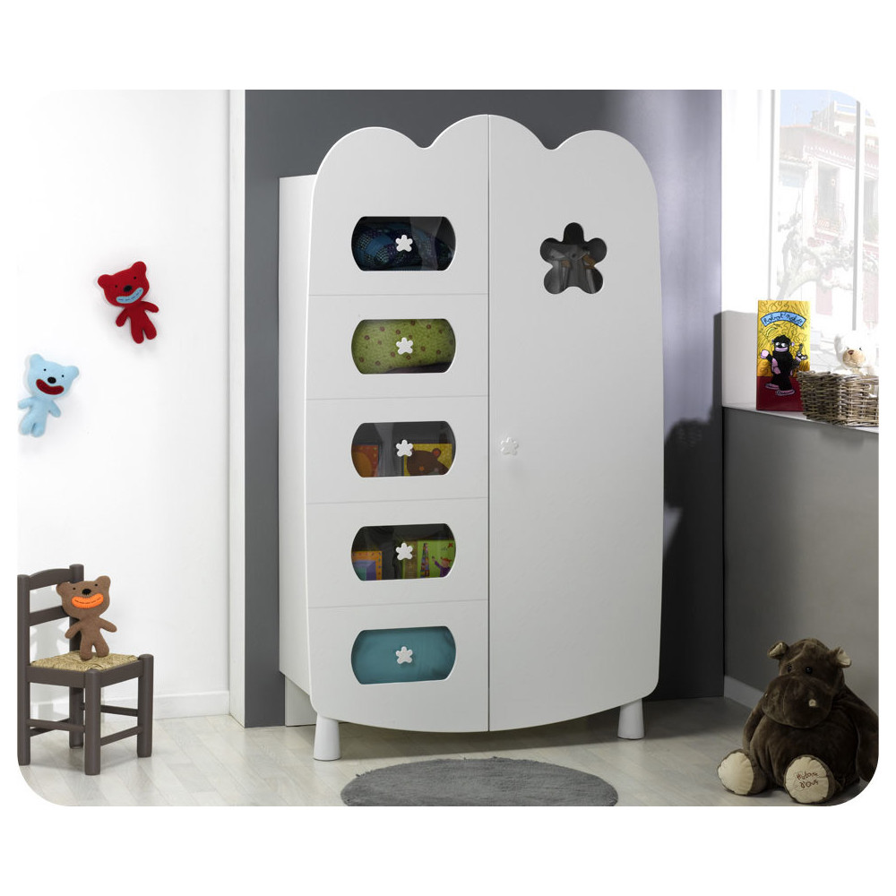 Armoire b&eacute;b&eacute; Lin&eacute;a Blanche