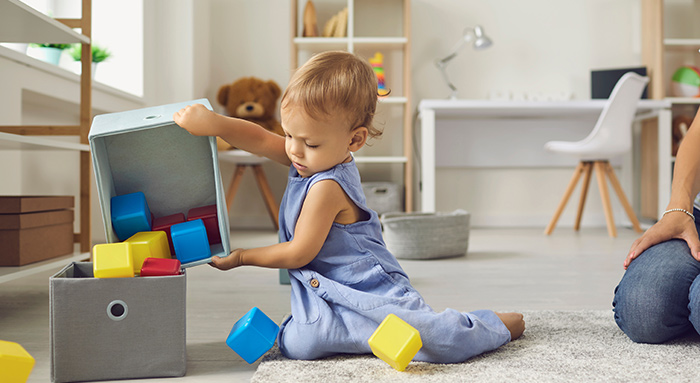 Bac À Jouet Rangement Jouet Avec Couvercle Pour Des Jouets Rangés