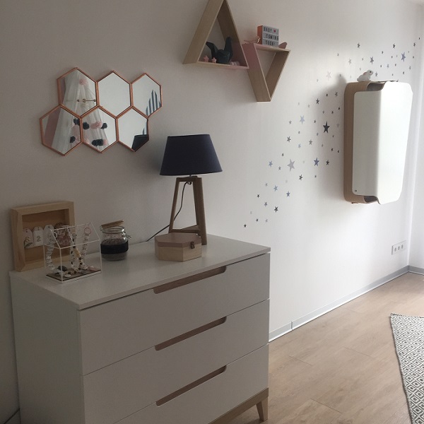 La commode Bébé Riga Blanche et Bois