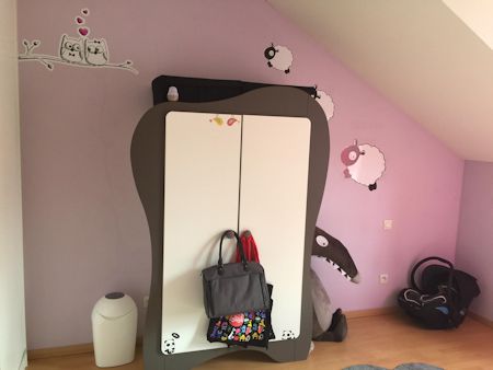 L'armoire Bébé Iris Taupe