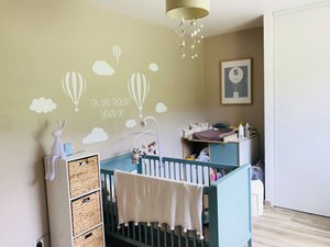 La mini chambre bébé Perle Bleu Aqua