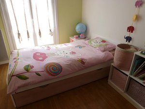Le lit enfant gigogne Willow blanc et hêtre
